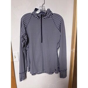 Mountain Hardwear Women's Striped Quarter Zip‎ Pullover Long Sleeve Top Size L